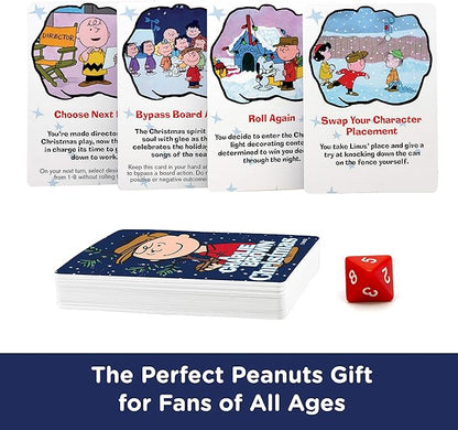 Aquarius Charlie Brown Christmas Journey Board Game- Fun for Kids &amp Adults - Officially Licensed Peanuts Merchandise &amp Collectibles Blue White