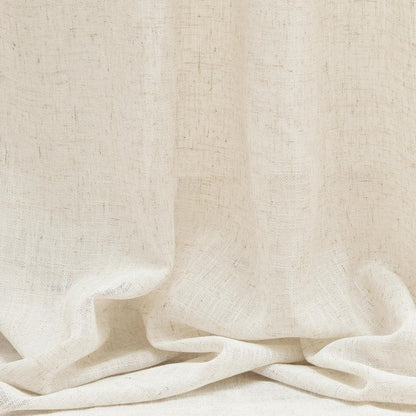 MYSKY HOME Linen Curtains for Sliding Glass Door, Back Tab Semi Sheer Curtain Panels Extra Long Floor Length Drapes Linen Texture Soft Touch Country Curtains, 50x102 Inch, Linen, Set of 2