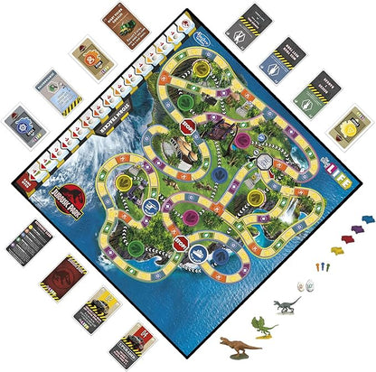 Hasbro Gaming The Game of Life Jurassic Park Edition Family Board Game for Kids Ages 8 and Up Inspired by The Original Hit Movie