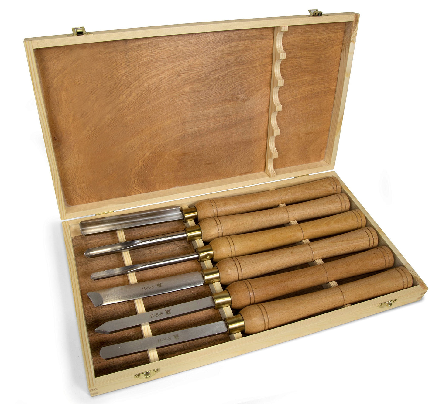 WEN 34035 6-Amp 14-Inch by 20-Inch Variable Speed Benchtop Wood Lathe & CH11 6-Piece Artisan Chisel Set with 6-Inch High-Speed Steel Blades