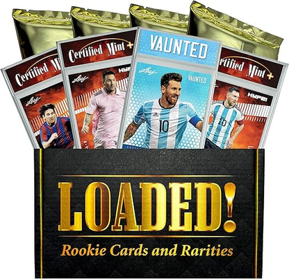 LOADED! All Lionel Messi Soccer Collector's Box: 4 Certified Mint+ Special Edition Cards - Leaf HYPE! &amp Vaunted Only 5000 Made - Inter Miami Barcelona PSG Argentina