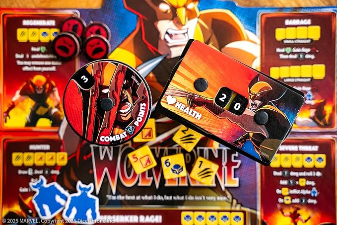 Marvel X-Men Dice Throne Box 1 4 Hero Box Featuring Wolverine Iceman Psylocke &amp Storm Competitive Dice Board Game Stand-Alone &amp Cross Compatible with All Dice Throne Heroes Officially Li