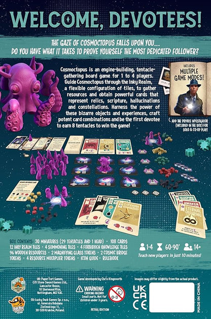 Cosmoctopus Board Game - Engine-Building Tentacle-Gathering Strategy Game Fun Family Game for Kids and Adults Ages 14+ 1-4 Players 60-90 Minute Playtime Made by Lucky Duck Games