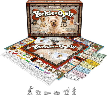 Late for The Sky Yorkie-Opoly Dog Board Game for Yorkshire Terrier Lovers Family Party Fun 2–6 Players Ages 8+ Strategy Classic or 60-Minute Quick Play
