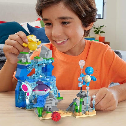 MEGA Pokémon Building Toys Set Aquatic Adventure with 319 Pieces 2 Poseable Characters for Kids