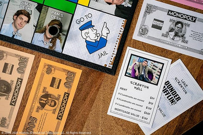 Monopoly: The Office Board Game Featuring World's Best Boss Mug Dundee Award Box of Paper &amp More Buy Sell Trade Scranton’s Locations from Reception to The Conference Room Officially License