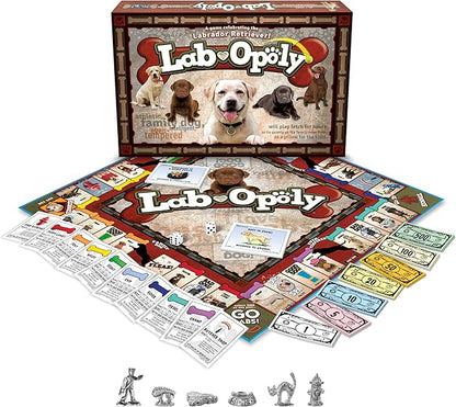 Late for the Sky Lab-Opoly Board Game for Dog Lovers Labrador Retriever Family Game 2–6 Players Ages 8+ Opoly-Style Strategy for Party
