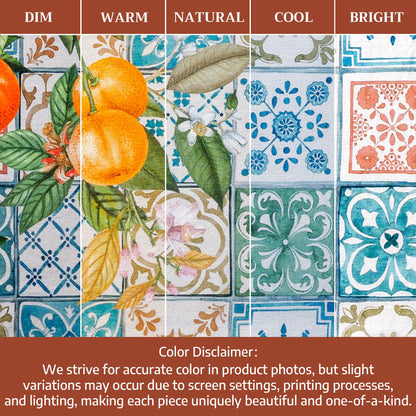 Maison d' Hermine Table Cloth Rectangle Table 100% Cotton 70 x 120 Inches Tablecloth Reusable Decorative for Dining Kitchen Room Farmhouse Party Home Hotel Restaurant Spring Summer - Agrume