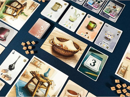 Pencil First Games: Sunrise at The Studio - Pottery Set Collection &amp Drafting Board Game Cozy Small Box Solo Mode Ages 14+ 1-4 Players 20 Min