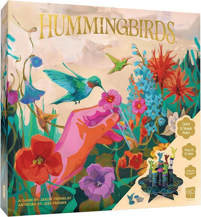 Hummingbirds Board Game A Real-Time Push Your Luck Dexterity Party Game Test Your Timing &amp Collect Nectar Token Points A Fun Family Game with Beautiful Artwork Ages 8+ 2-4 Players 15+ Play