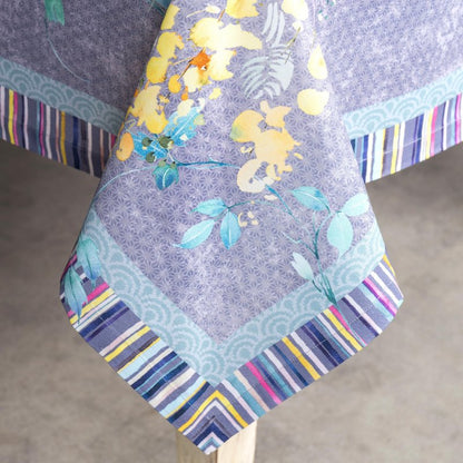 Maison d' Hermine Table Cloth Rectangle Table 100% Cotton 54 x 72 Inches Tablecloth Reusable Decorative for Dining Kitchen Farmhouse Gifts for Mothers Day Spring Summer - Sweet Rose Lavender - Lush