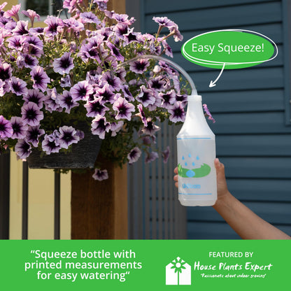 UpBloom - 32 Oz Squeeze Bottle for Hanging Plants, Squirt Bottle/Water Container for Outdoor/Indoor Hanging Plant Made in The USA (Great Alternative for Outdoor/Indoor Watering Can)