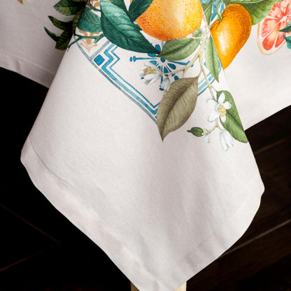 Maison d' Hermine Table Cloth Rectangle Table 100% Cotton 70 x 120 Inches Tablecloth Reusable Decorative for Dining Kitchen Room Farmhouse Party Home Hotel Restaurant Spring Summer - Agrume
