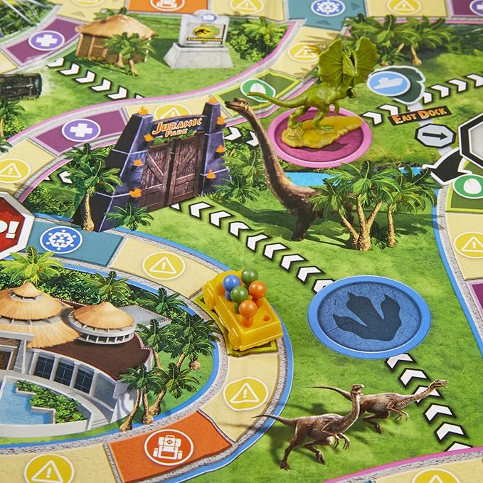 Hasbro Gaming The Game of Life Jurassic Park Edition Family Board Game for Kids Ages 8 and Up Inspired by The Original Hit Movie