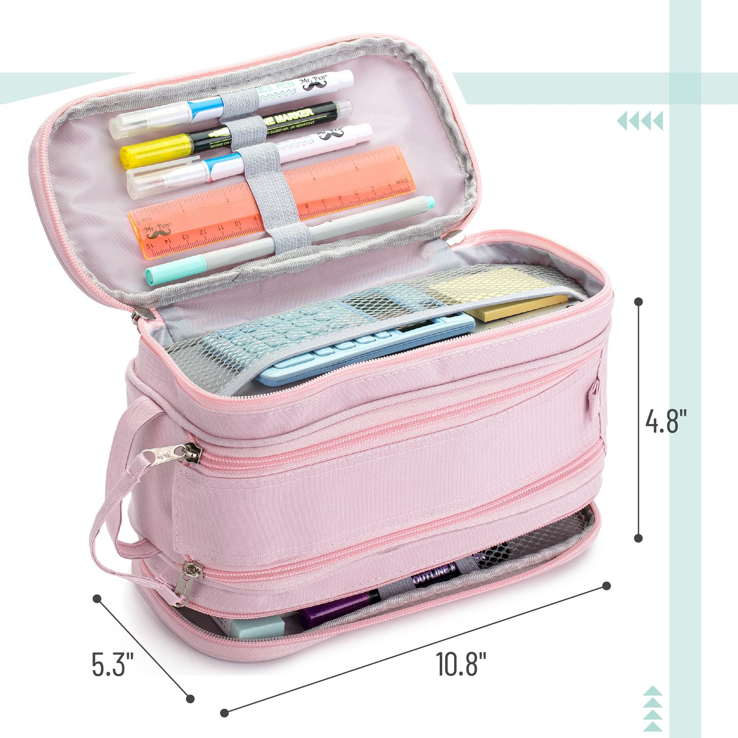 Mr. Pen- Large Capacity Pencil Case, Big Capacity Pencil Case, Big Pencil Pouch, Pen Pouch, Pen Bag