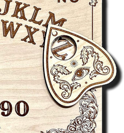 Large Spirit Board - Handmade Talking Board with Wooden Planchette - Premium Quality All Seeing Eye Board