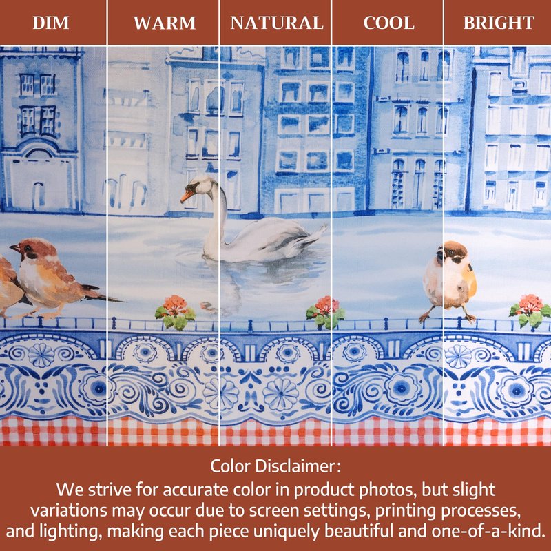 Maison d' Hermine Table Cloth Rectangle Table 100% Cotton 54 x 72 Inches Tablecloth Reusable Decorative for Dining Kitchen Room Farmhouse Home Gifts for Mothers Day Spring Summer - Amsterdam Canals