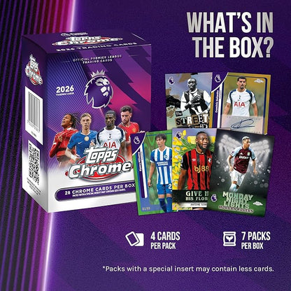 2026 Topps Chrome Premier League Soccer - Factory Sealed - Value Box