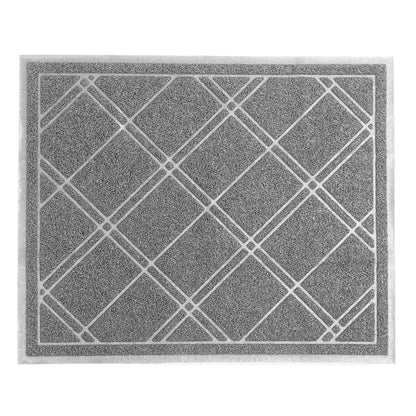 SlipToGrip Door Mat - Durable Door Outdoor Mats for High Traffic - Plaid Grey Mat with Water-Resistant Surface, Dura Loop - No-Slip and Easy-to-Clean for Indoor and Outdoor Entryway, 42 x 35 Inch
