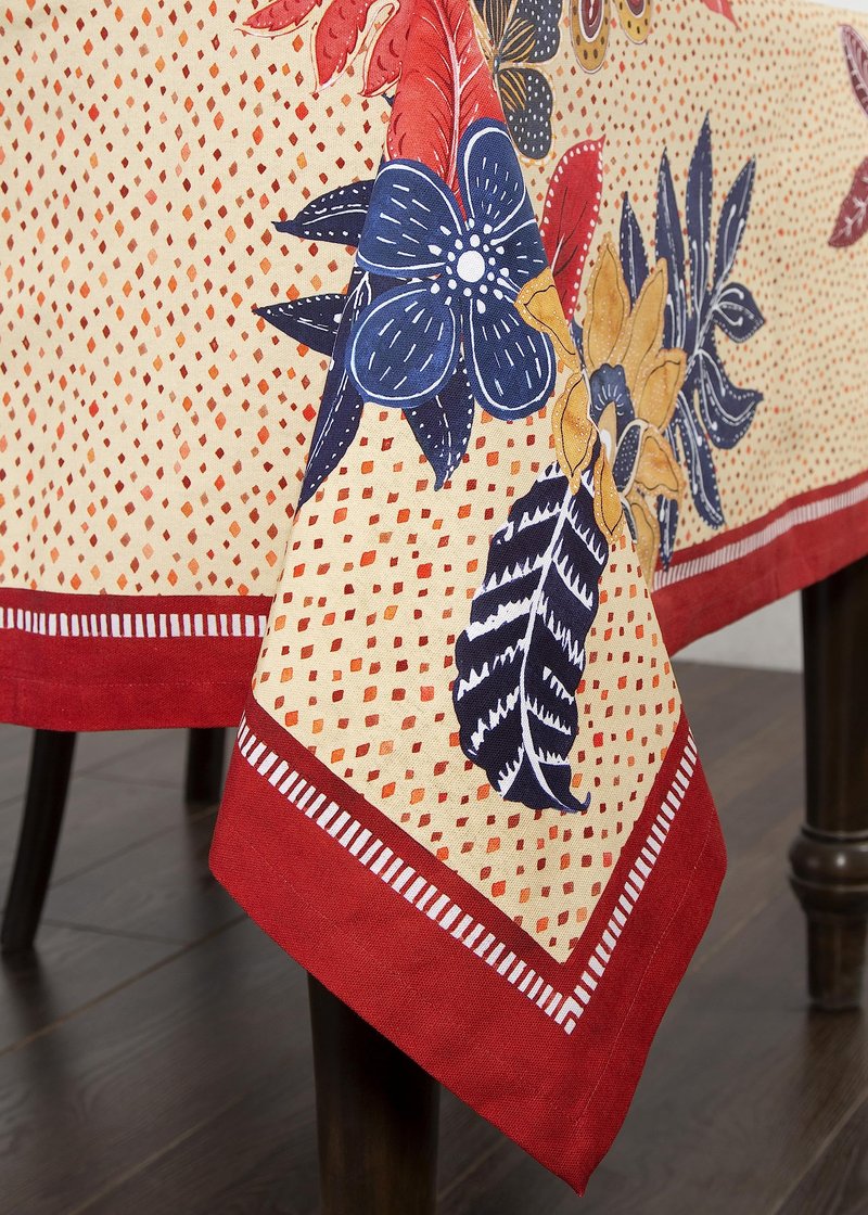 Maison d' Hermine Table Cloth Rectangle Table 100% Cotton 70 x 90 Inches Fall Tablecloth Reusable Everyday Use for Thanksgiving Christmas Decorations Dining Farmhouse Party (Kalahari)