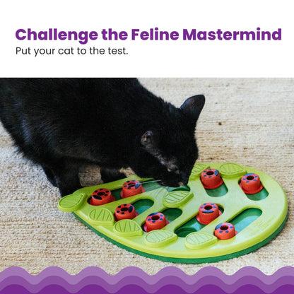 Catstages Buggin' Out Puzzle & Play, Interactive Treat Puzzle Cat Toy, Green