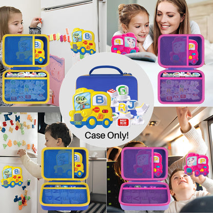 Lebakort Storage Case Compatible with LeapFrog Fridge Phonics Magnetic Letter Set (Purple+Pink Case)