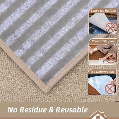 BEQHAUSE Non-Slip Carpet Stair Treads | Soft Indoor Stair Runners, 28"x9", 15pcs, Beige - Machine Washable