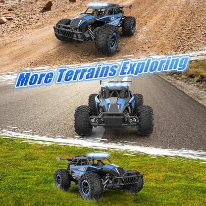 kolegend Remote Control Car 2.4GZh High Speed 20km/h RC Monster Trucks 30+min with LED Headlight and Rechargeable Battery for Boys Girls Kids