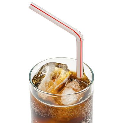 Flexible Plastic Straws Colored BPA-Free Disposable Bendy Straw 8" Long (200 Pack, Colorful)