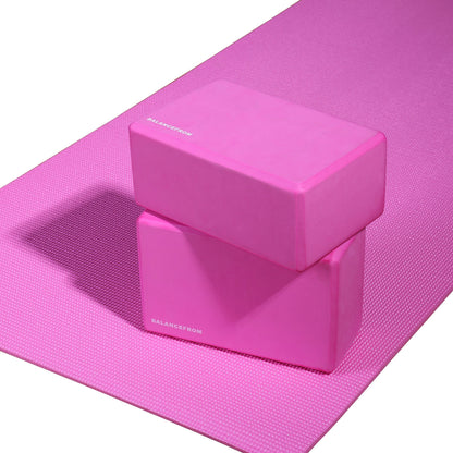 Fitvids Set of 2 High Density Yoga Blocks, 9"x6"x4" Each, Pair, Multiple Colors