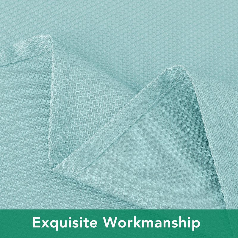 Biscaynebay Square Tablecloth 54x54 Inch-Auqa Blue Card Fabric Table Cover-Small Folding Table Cloths Linen Water Resistant for Kitchen Dining Picnic Patio Outdoor Party Restaurant Tables