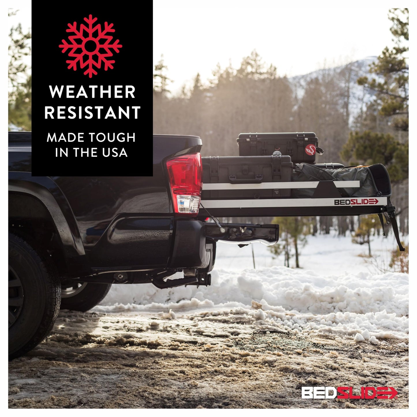 Bedslide 2000 Heavy-Duty Sliding Truck Bed Organizer, 95 x 48-Inch, Capacity 2000 lbs., Truck Bed Storage Tray, Black