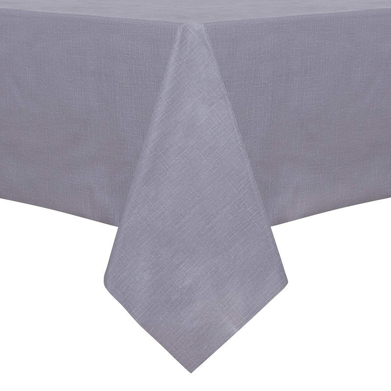 sancua 100% Waterproof Rectangle PVC Tablecloth - 54 x 108 Inch - Oil Proof Spill Proof Vinyl Table Cloth, Wipe Clean Table Cover for Dining Tables, Buffet Parties and Camping, Grey