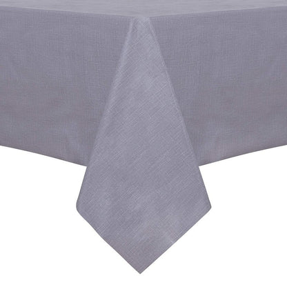 sancua 100% Waterproof Rectangle PVC Tablecloth - 54 x 108 Inch - Oil Proof Spill Proof Vinyl Table Cloth, Wipe Clean Table Cover for Dining Tables, Buffet Parties and Camping, Grey