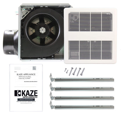 KAZE APPLIANCE SEP150 | 150 CFM | 0.5 Sone Ultra Quiet | Energy Star Certified | Energy-Saving Bathroom Exhaust Ventilation Fan