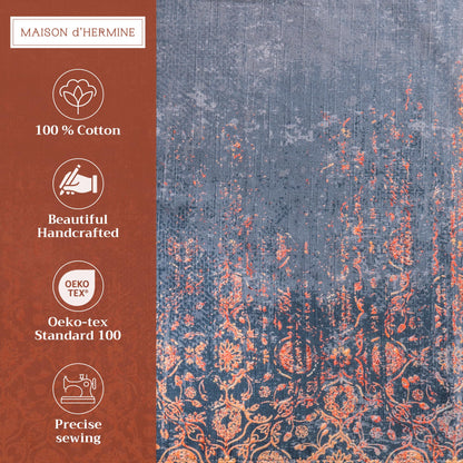Maison d' Hermine Placemats Set of 4 100% Cotton Washable Cloth Place Mats, Reusable Table Mats for Thanksgiving Christmas Decorations Kitchen Dining Party Wedding Restaurant (Imperfection, 13" x 19")