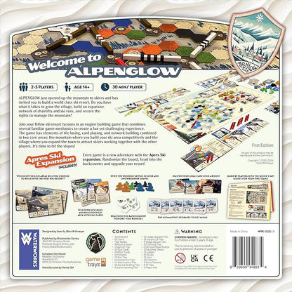 Alpenglow: The Ski Resort Board Game | Fun Strategy Game for Adults and Teens | 2-5 Players | Includes Apres Ski Expansion