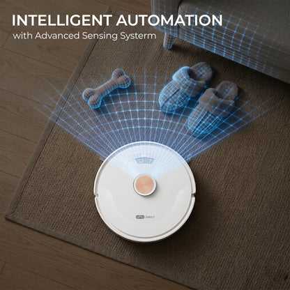 Robot Vacuum and Mop Combo with Smart Mechanical Arm, 10000Pa Suction, Smart Mapping, Obstacle Avoidance, Self-Charging, WiFi App & Alexa, 150 Mins Runtime, For Pet Hair, Floors, Carpets, Home Office