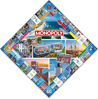 Monopoly Board Game Cape Cod Edition: 2-6 Players Family Board Games for Kids and Adults Board Games for Kids 8 and up for Kids and Adults Ideal for Game Night
