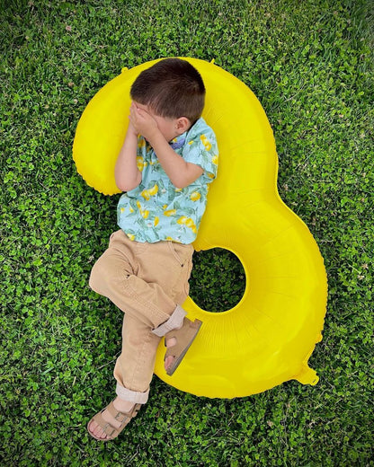 40 Inch Yellow 1 Balloon for First Birthday, 1st Number Balloons Birthday Decorations for Girl Kids Toddler Baby, One Giant Number 1 Balloon
