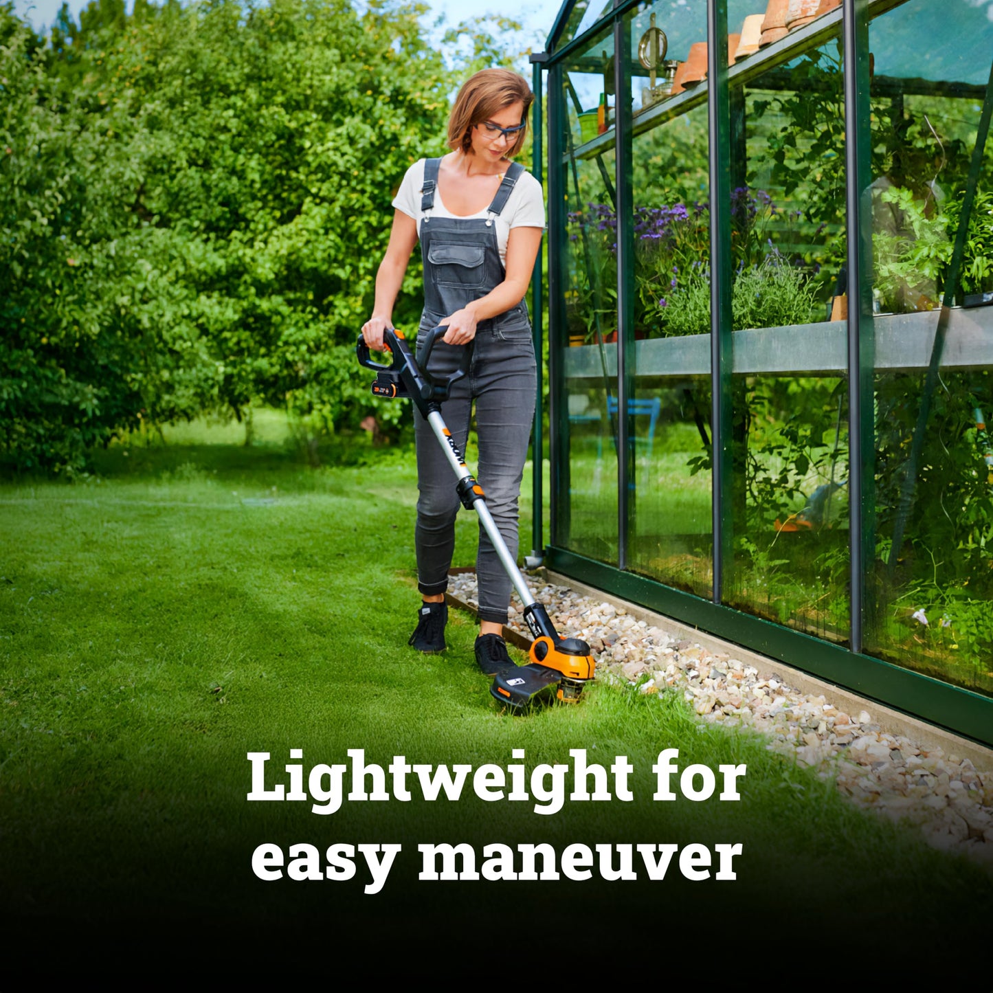 WORX Cordless String Trimmer & Lawn Edger, 12" Electric Weed Wacker with Command Feed, 20V Weed Eater with 5.5 LBS, 2 Batteries & Charger Included, WG163