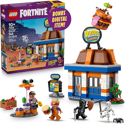 LEGO Fortnite Durrr Burger Restaurant Kids Toy - Video Game Building Set for Boys &amp Girls Ages 10+ - Fortnite Minifigures Beach Boss Grimy and More - Gift Idea for Birthdays &amp Gaming Fans -