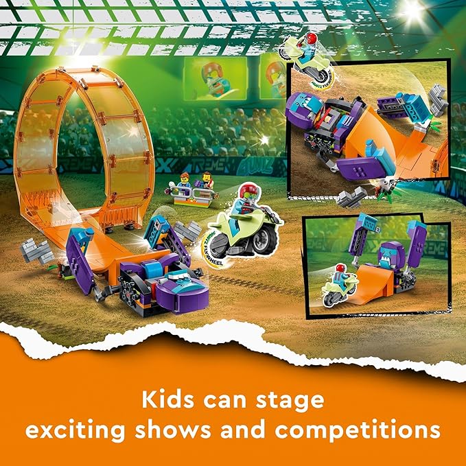 LEGO City Stuntz Smashing Chimpanzee Stunt Loop 60338 Building Toy Set for Boys Girls and Kids Ages 7+ (226 Pieces)