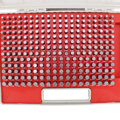 TEXALAN(R) Plus Pin Gage Set with Storage Case Steel for Measuring Holes 250pcs 0.251"-0.500" M2