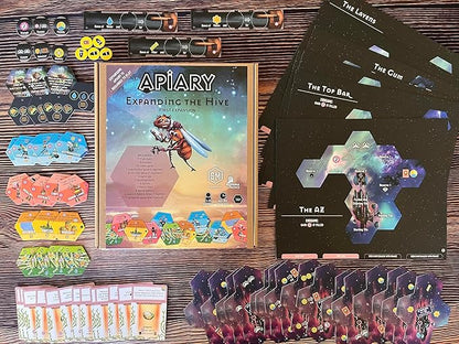 Stonemaier Games: Apiary: Expanding The Hive Expansion | New Unique Frames Additional Tiles and More! | Add to Apiary - A Strategy Board Game About Bees in Space | 1-5 Players 90 Mins Ages 14+