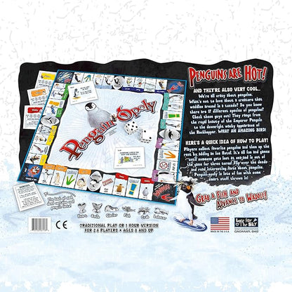 Late for The Sky Penguin-Opoly Family Board Game – Opoly-Style Penguin Theme Educational Fun for Kids &amp Adults 2-6 Players Ages 8+ Collect Species Learn Facts Gift Idea