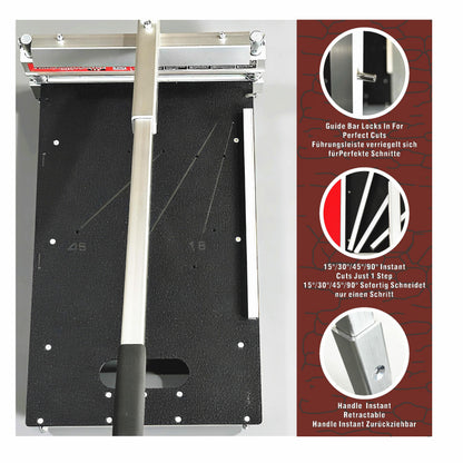 Heavy Duty Laminate/Vinyl Plank Cutter 13" With A replacement blade - Provides Clean, Splinter-Free Cuts on Laminate, Vinyl, Hardwood, Parquet, Siding & More - Double the time!