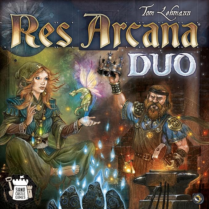 Res Arcana Duo Board Game - Strategic Two-Player Duel! Expandable Game System Fantasy Adventure Game for Kids &amp Adults Ages 14+ 2 Players 20 Min Playtime Made by Sand Castle Games