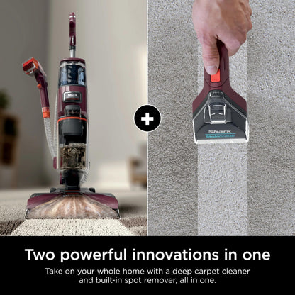 Shark EX150 CarpetXpert, Upright Carpet, Area Rug & Upholstery Cleaner for Pets, Built-in Spot & Stain Eliminator, Deep Cleaning & Dirt & Grime Removal, Carpet Shampooer, Magenta (Renewed)