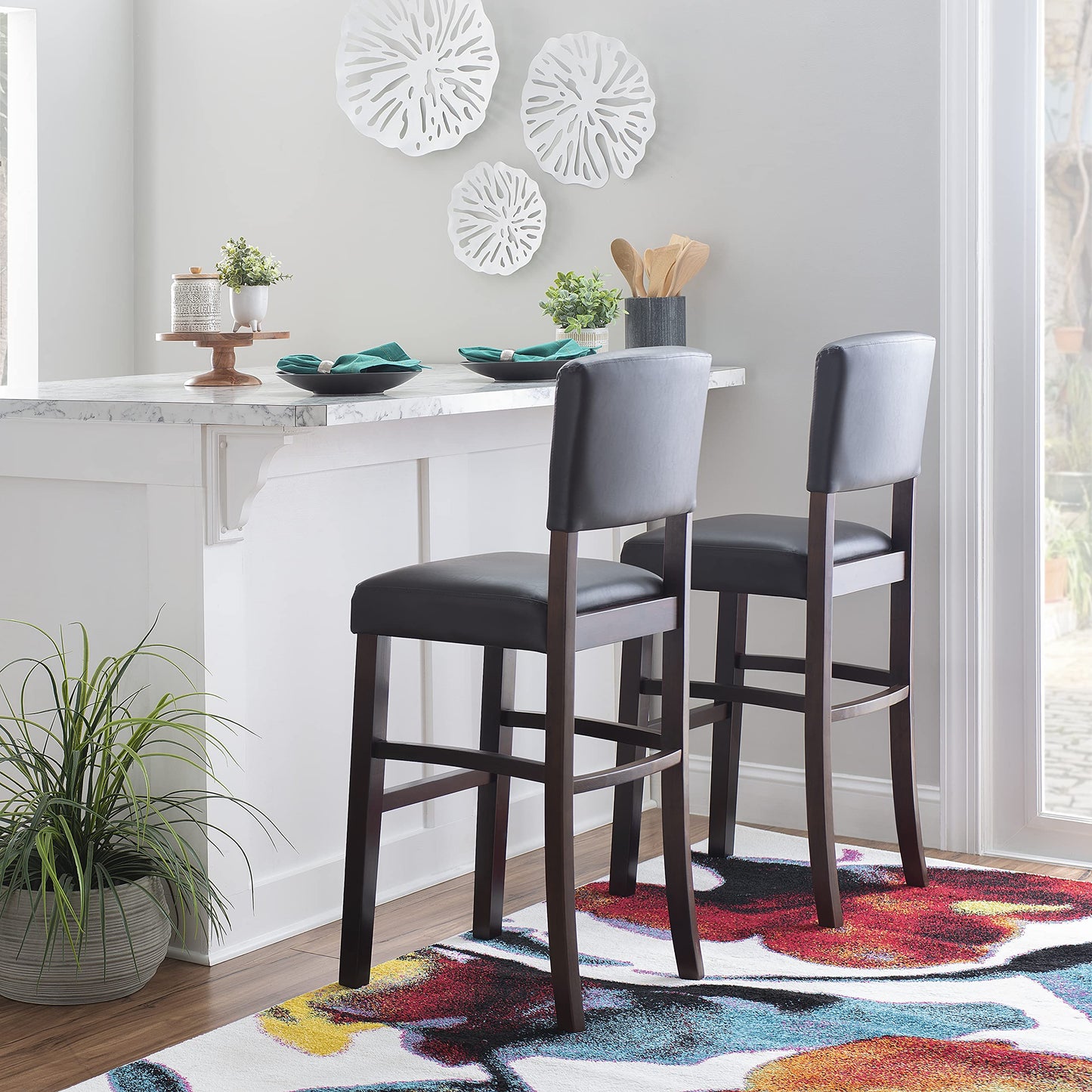 Linon Monaco Stool 30" Espresso